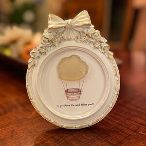 Handcrafted Hot Air Balloon Sea Glass Art in a Whimsical Frame